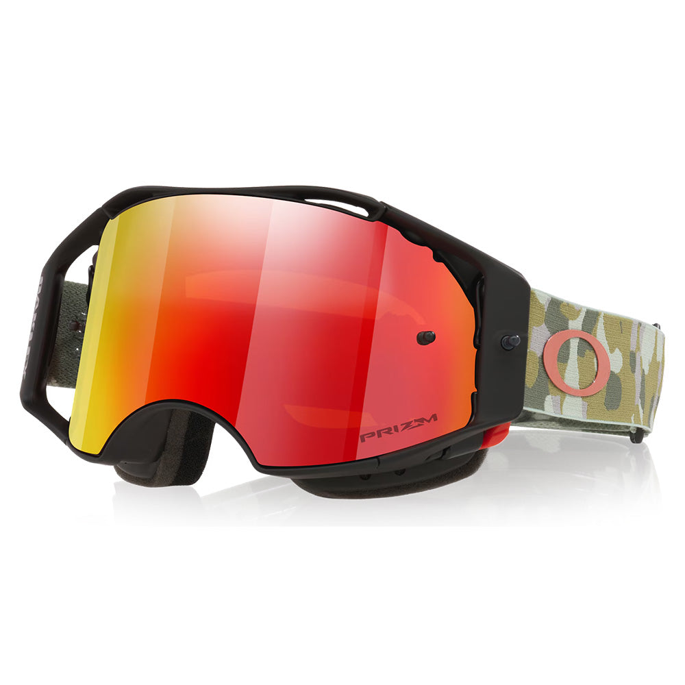 Airbrake MTB Goggle Green Camo Strap with Prizm Mx Trail Torch Lens
