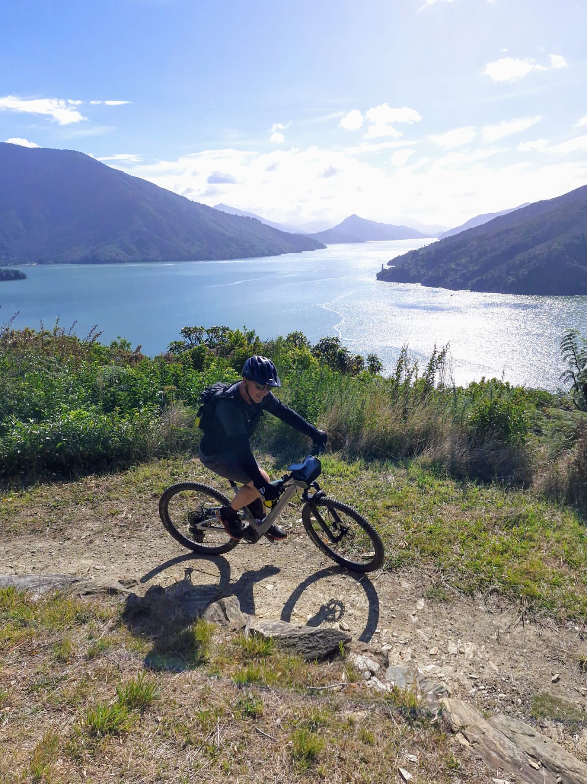 Steve our Managing director riding in New Zealand 