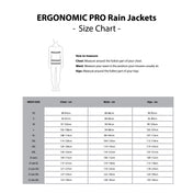 ERGO PRO Size Chart - Mens Jackets